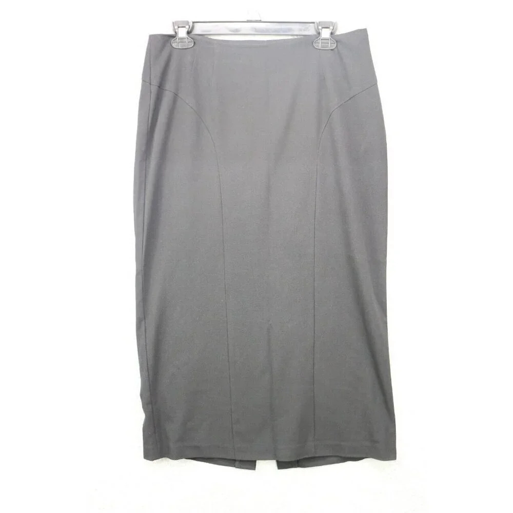 Monroe and Main Black Midi Skirt-Size 8-Office-Business-Pockets